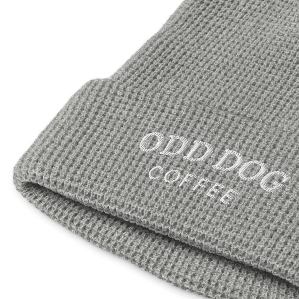 Waffle Beanie - College Script - Heather Grey